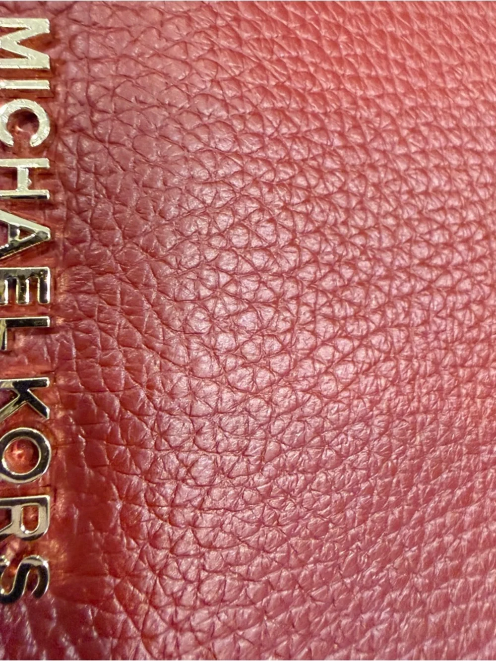 Michael Kors Berkley Legacy Leather Crossbody Clutch Deep Red NWT